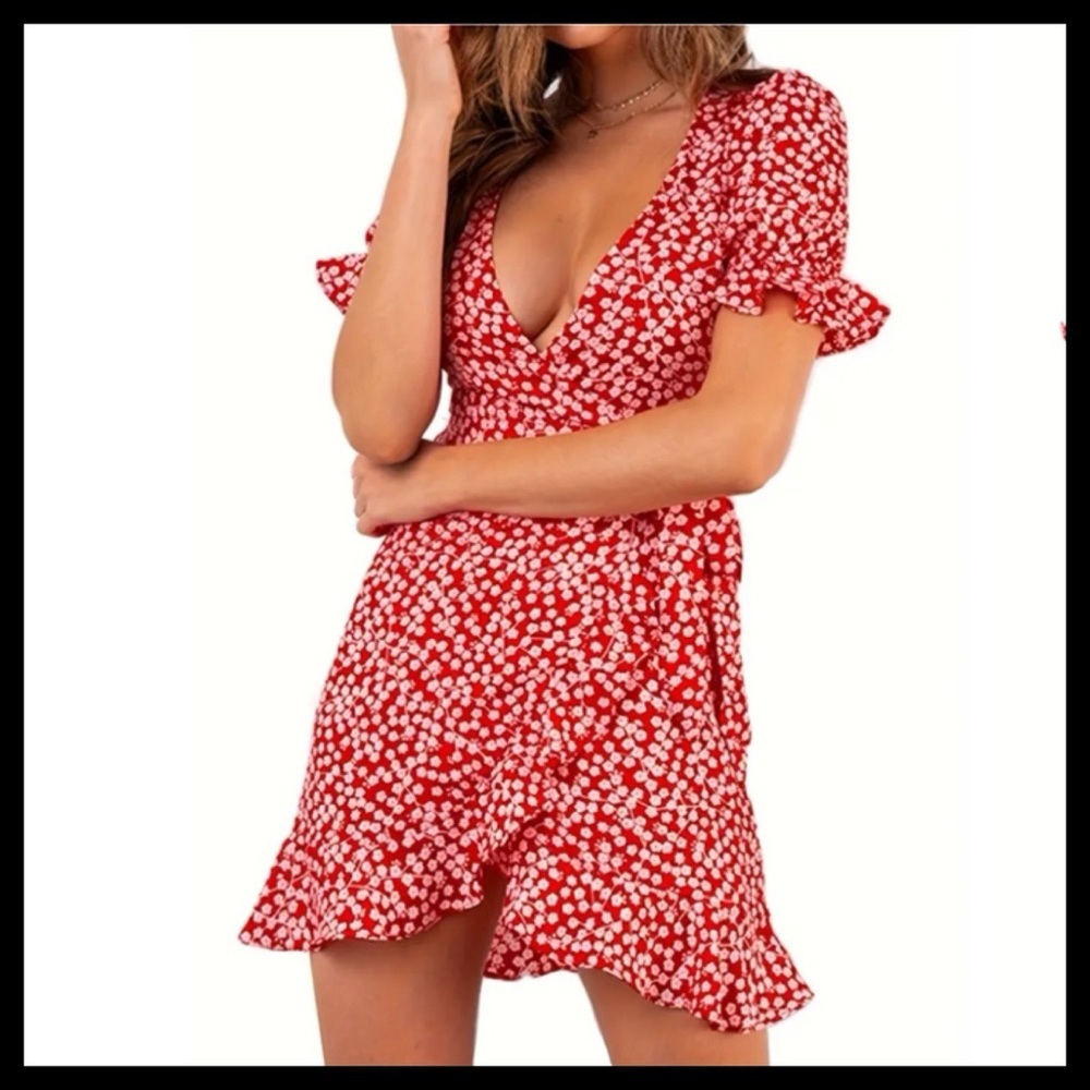 BOUTIQUE Classic Wrap Dress Floral - Picture 4 of 7